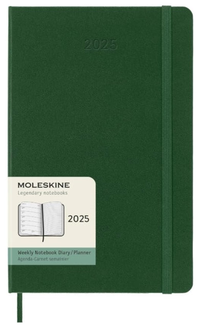 Moleskine 2025 12-Month Weekly Large Hardcover Notebook : Myrtle Green-8056999270711