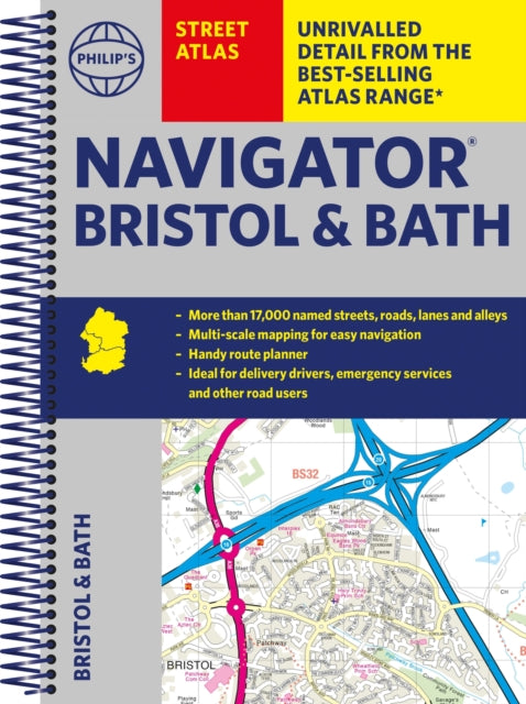 Philip's Street Atlas Navigator Bristol & Bath-9781849076012