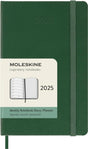 Moleskine 2025 12-Month Weekly Pocket Hardcover Notebook : Myrtle Green-8056999270735