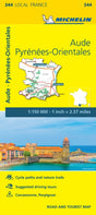 Aude, Pyrenees-Orientales - Michelin Local Map 344 : Map-9782067210783